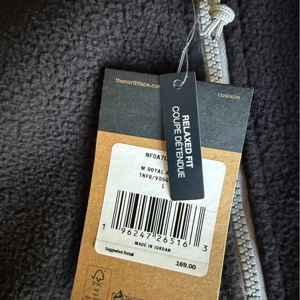 The North Face Men’s Black Fleece Royal Arch Jacket Full Zip Large Outdoors